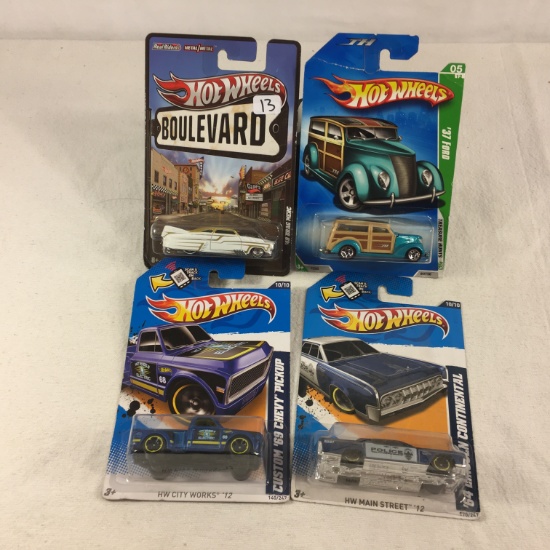 Lot of 4 Pcs Collector New in Package Hot wheels Mattel 1/64 Scale DieCast Metal & Plastic Parts