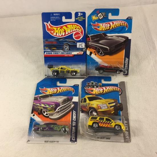 Lot of 4 Pcs Collector New in Package Hot wheels Mattel 1/64 Scale DieCast Metal & Plastic Parts