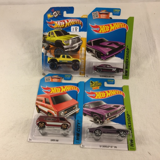 Lot of 4 Pcs Collector New in Package Hot wheels Mattel 1/64 Scale DieCast Metal & Plastic Parts