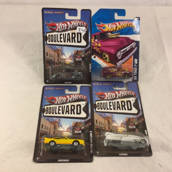 Lot of 4 Pcs Collector New in Package Hot wheels Mattel 1/64 Scale DieCast Metal & Plastic Parts