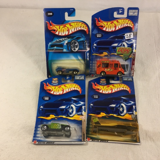 Lot of 4 Pcs Collector New in Package Hot wheels Mattel 1/64 Scale DieCast Metal & Plastic Parts