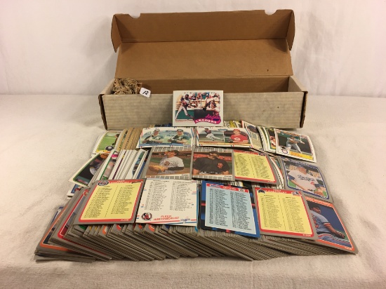 Collector Loose  Vintage 1986-88 Assorted Topps And Fleer Baseball Trading Cards In A Box
