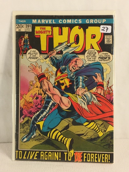 Collector Vintage Marvel Comics The Mighty Thor Comic Book No.201