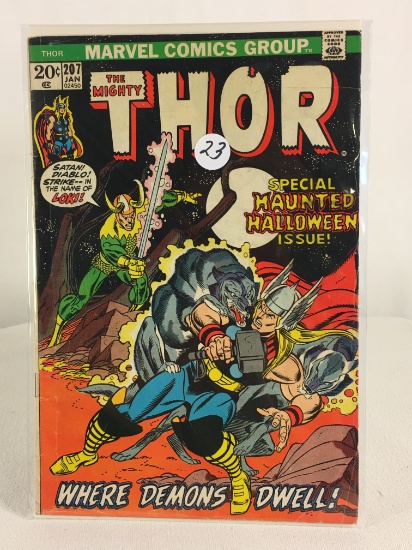 Collector Vintage Marvel Comics The Mighty Thor Comic Book No.207