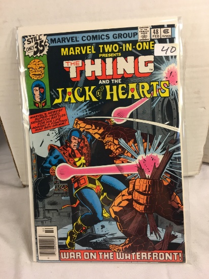 Collector Vintage Marvel Two-In-One  The Thing and The Jack Of Hearst  Comic Book No.48