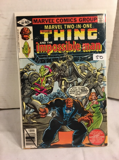 Collector Vintage Marvel Two-In-One  The Thing and The Impossible Man Comic Book No.60