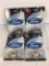 Lot of 4 Collector NIP Hotwheels Ford Series No1/4 & 2/4 Ford Focus,Mercury Cougar 1/64 Sc