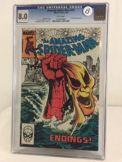 Collector Vintage CGC Universal Grade 8.0 Amazing Spider-man #251 Marvel Comics 8/84