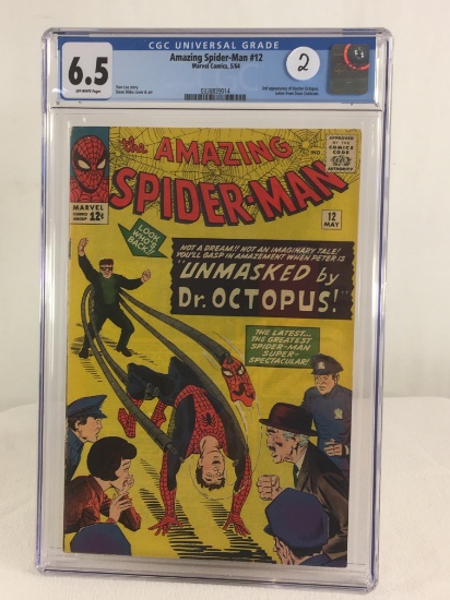 Collector Vintage CGC Universal Grade 6.5 Amazing Spider-man #12 Marvel Comics, 5/64