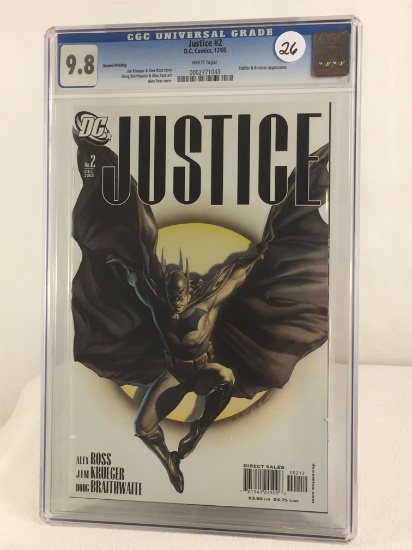 Collector CGC Universal Grade 9.8 Justice #2 D.C. Comics 12/05