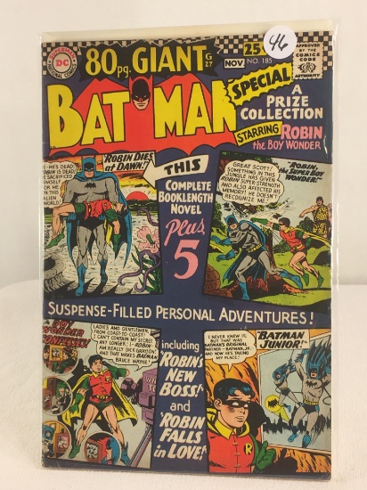 Collector Vintage Superman National DC Comics 80pg. Giant Batman Special Comic #185