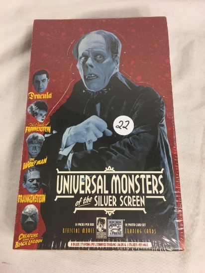 New Factory Sealed Box 1996 Universal Studio Universal Monsters Of The Silver Screen Photo Card Set