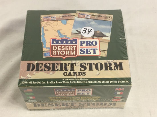 New Factory Sealed Box Desert Storm Pro Set Cards Geography Military Skills Leaders Files Cards