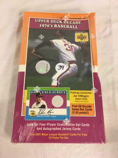 New Factory Sealed Box 2001 Upper Deck Decade 1970's Baseball Game-Used Jersey Sport Cards