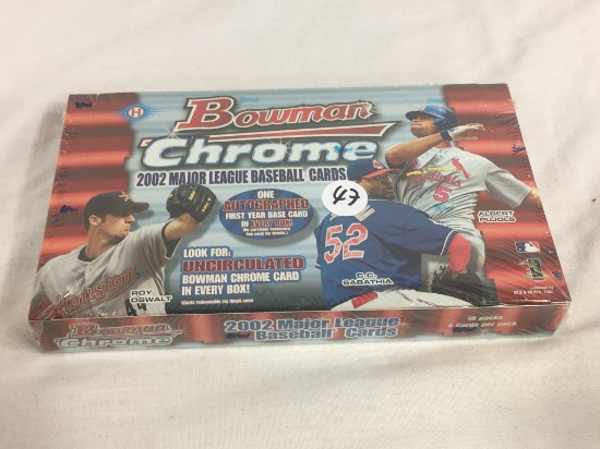 New Factory Sealed Box 2002 Topps Bowman Chrome Major League Baseball Sport Trading Cards