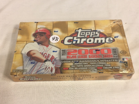 New Factory Sealed Box 2000 Topps Chrome Major League Baseball Sport Trading Cards Series 2