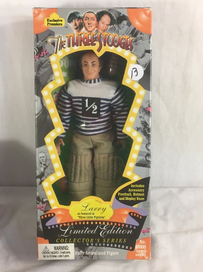 Collector The Three Stooges Larry Limited Edition Series Atcion Figure Doll 12"tall Box