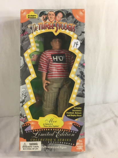 Collector The Three Stooges Moe Limited Edition Series Action Figure Doll 12"Tall Box