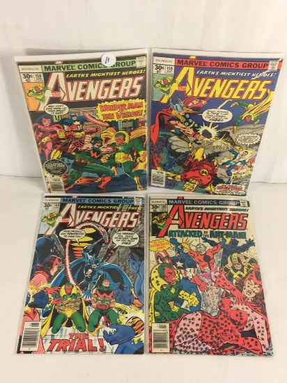 Lot of 4 Collector Vintage Marvel The Avengers Comic Books No.158.159.160.161.