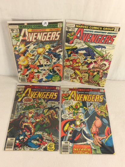 Lot of 4 Collector Vintage Marvel The Avengers Comic Books No.162.163.164.166.