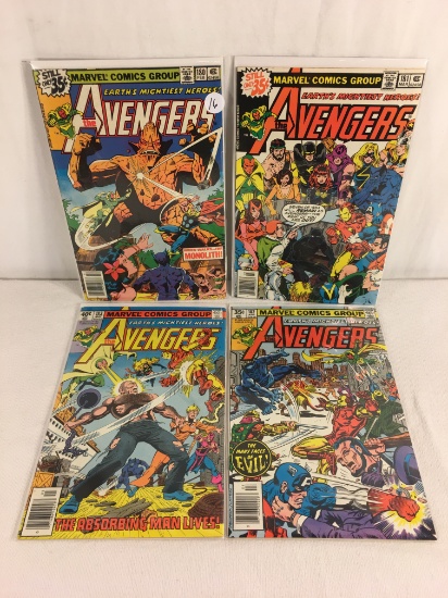 Lot of 4 Collector Vintage Marvel The Avengers Comic Books No.180.181.182.183.