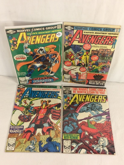 Lot of 4 Collector Vintage Marvel The Avengers Comic Books No.196.197.198.199.