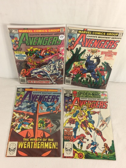 Lot of 4 Collector Vintage Marvel The Avengers Comic Books No.208.209.210.214.
