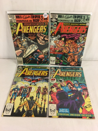 Lot of 4 Collector Vintage Marvel The Avengers Comic Books No.215.216.217.218.