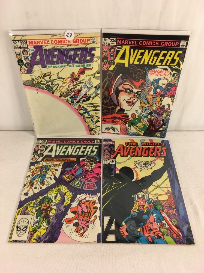 Lot of 4 Collector Vintage Marvel The Avengers Comic Books No.233.234.235.242.