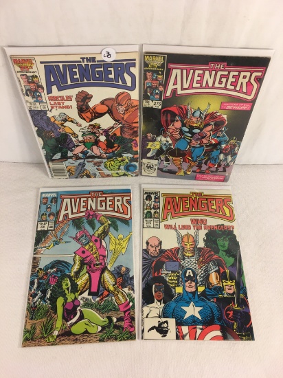 Lot of 4 Collector Vintage Marvel The Avengers Comic Books No.274.276.278.279.