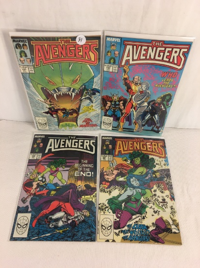Lot of 4 Collector Vintage Marvel The Avengers Comic Books No.293.294.296.297.