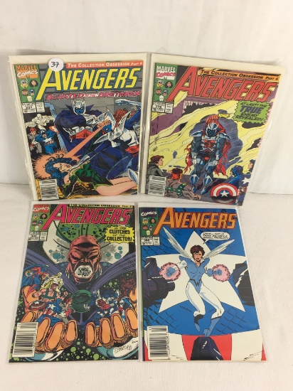 Lot of 4 Collector Vintage Marvel The Avengers Comic Books No.337.338.339.340.