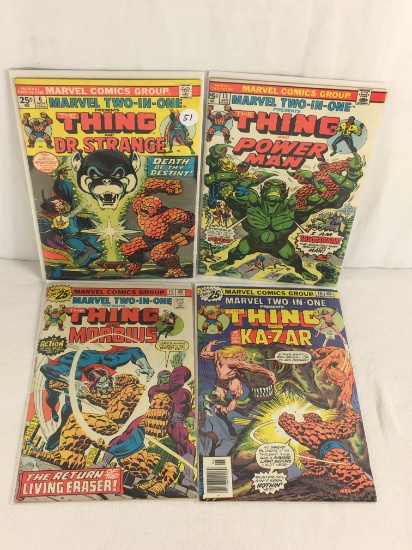 Lot of 4 Pcs Collector Vintage Marvel Two-In-One Comic Books No.6.13.15.16.