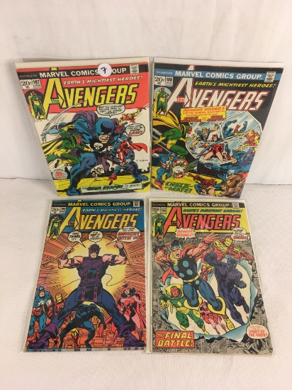 Lot of 4 Collector Vintage Marvel The Avengers Comic Books No.107.108.109.122.