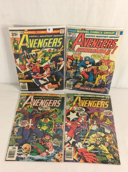 Lot of 4 Collector Vintage Marvel The Avengers Comic Books No.150.151.152.153.