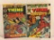 Lot of 2 Collector Vintage Marvel Comics Marvel Two-In-One Comic Books No.2.3.