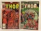 Lot of 2 Collector Vintage Marvel Comics The Mighty Thor  Comic Book No.326.327.