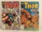 Lot of 2 Collector Vintage Marvel Comics The Mighty Thor  Comic Book No.378.379.