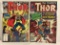 Lot of 2 Collector Vintage Marvel Comics The Mighty Thor  Comic Book No.384.398.