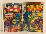 Lot of 2 Collector Vintage Marvel Comics Machine Man The Living Robot Comic Books No.3.4.