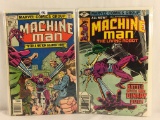 Lot of 2 Collector Vintage Marvel Comics Machine Man The Living Robot Comic Books No.7.11.