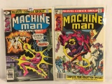 Lot of 2 Collector Vintage Marvel Comics Machine Man The Living Robot Comic Books No.12.19.