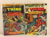 Lot of 2 Collector Vintage Marvel Comics Marvel Two-In-One Comic Books No.2.3.