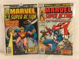 Lot of 2 Collector Vintage Marvel Comics Marvel  Super Action  Comic Books No.4.7.