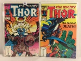 Lot of 2 Collector Vintage Marvel Comics The Mighty Thor  Comic Book No.342.343.
