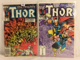 Lot of 2 Collector Vintage Marvel Comics The Mighty Thor  Comic Book No.344.350.