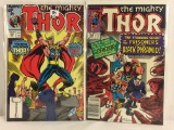Lot of 2 Collector Vintage Marvel Comics The Mighty Thor  Comic Book No.384.398.