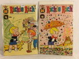 Lot of 2 Vintage Harvey Comics Richie Rich The Poor Little Rich Boy Comic No. 84, 110