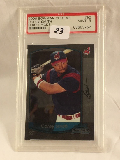 Collector PSA 2000 Bowman Chrome #90 Corey Smith MINT 9 03663752 Card