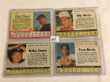 Lot of 4 pcs Loose Collector Vintage Assorted Baseball Cards - See Pictures